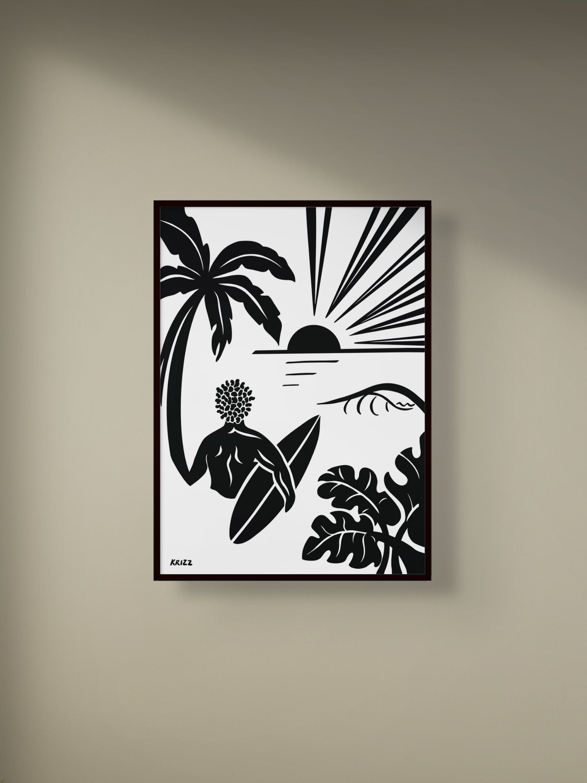 SUNSET SURF - premium poster